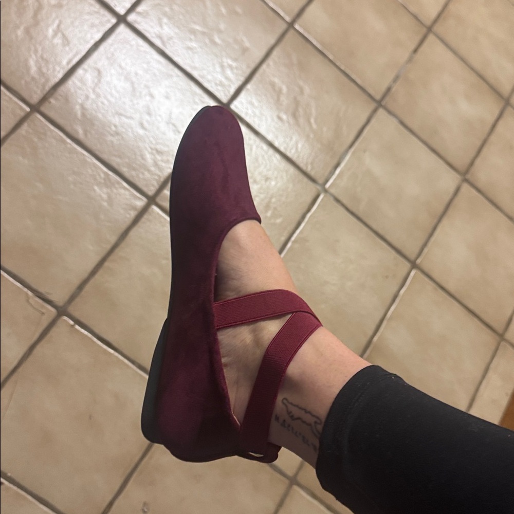 Burgundy Ballet Flats